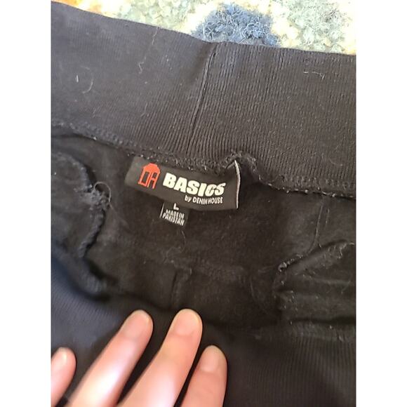 Basics By Denim House Mens Black Sweatpants Joggers Size L - Picture 6 of 10